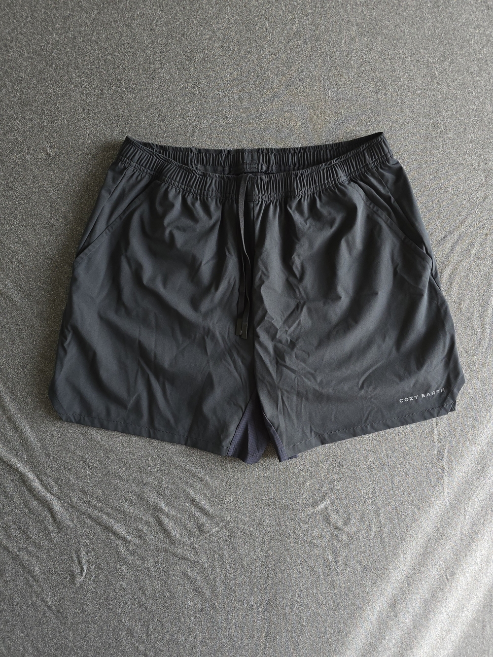 Cozy Earth Lined Running Shorts Men's Medium Black Performance Day & Night 5"